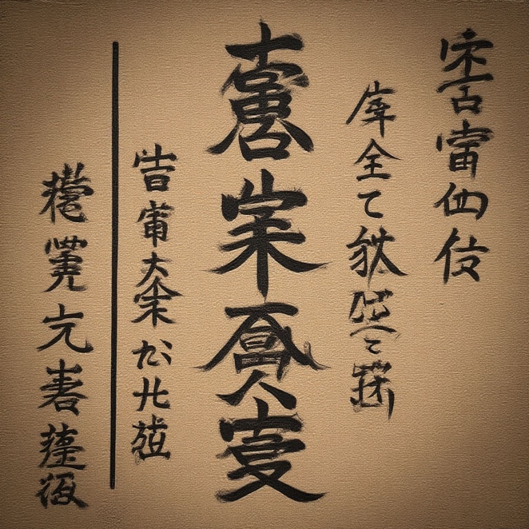 Japanische Holztafel mit Kanji Traditionelles Handwerk trifft modernes Design. Sauber geschliffen, langlebig, perfekte Dekoration Neu kaufen